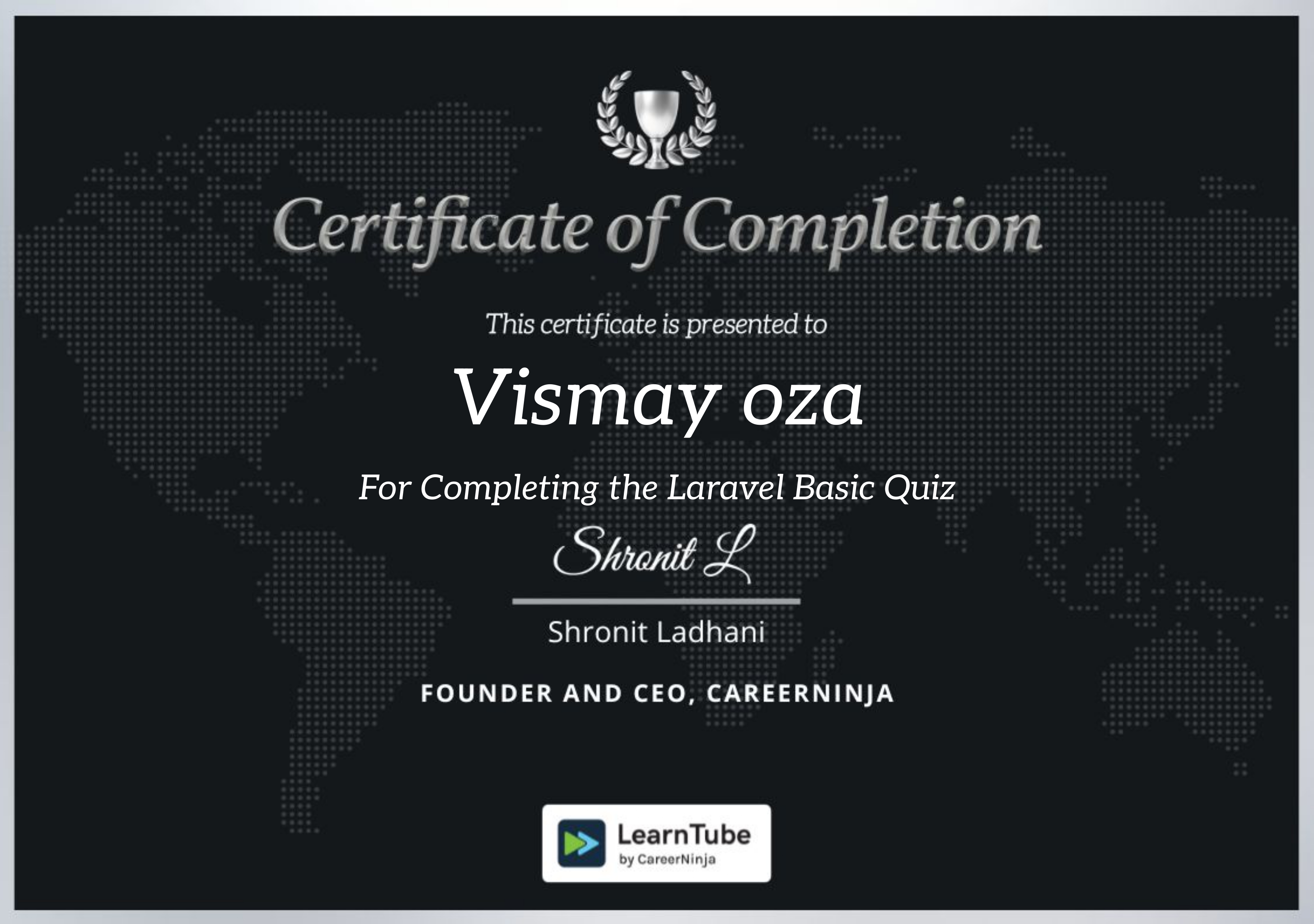 Laravel Basic Quiz, CareerNinja